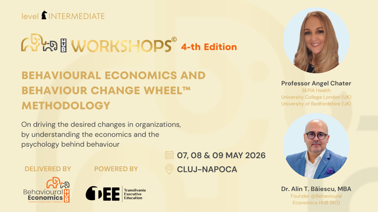 BEhub - Workshop BCW Aprilie, Cluj, banner principal